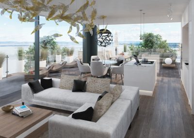 VillaparkAkarattya B05 Penthaus living-room visual design